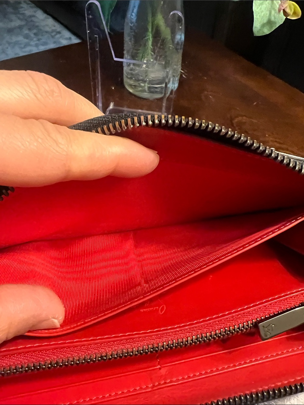 Christian Louboutin Black Studded Zip Around Wallet - Picture 11 of 16